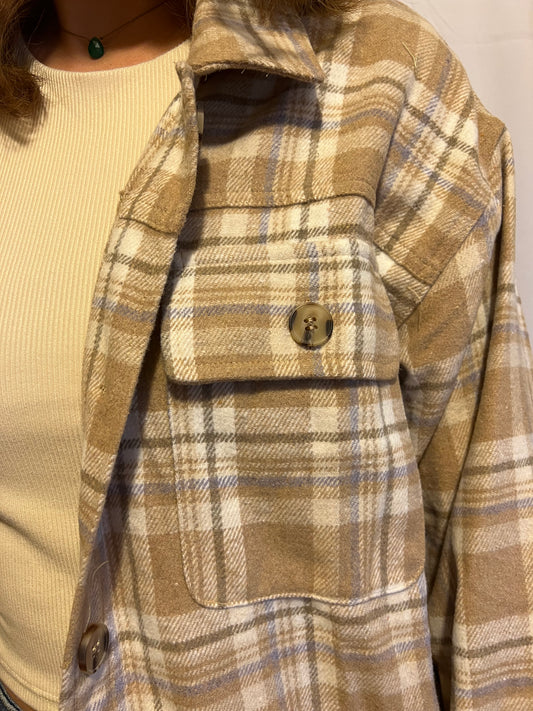 Lea Plaid Long Shacket