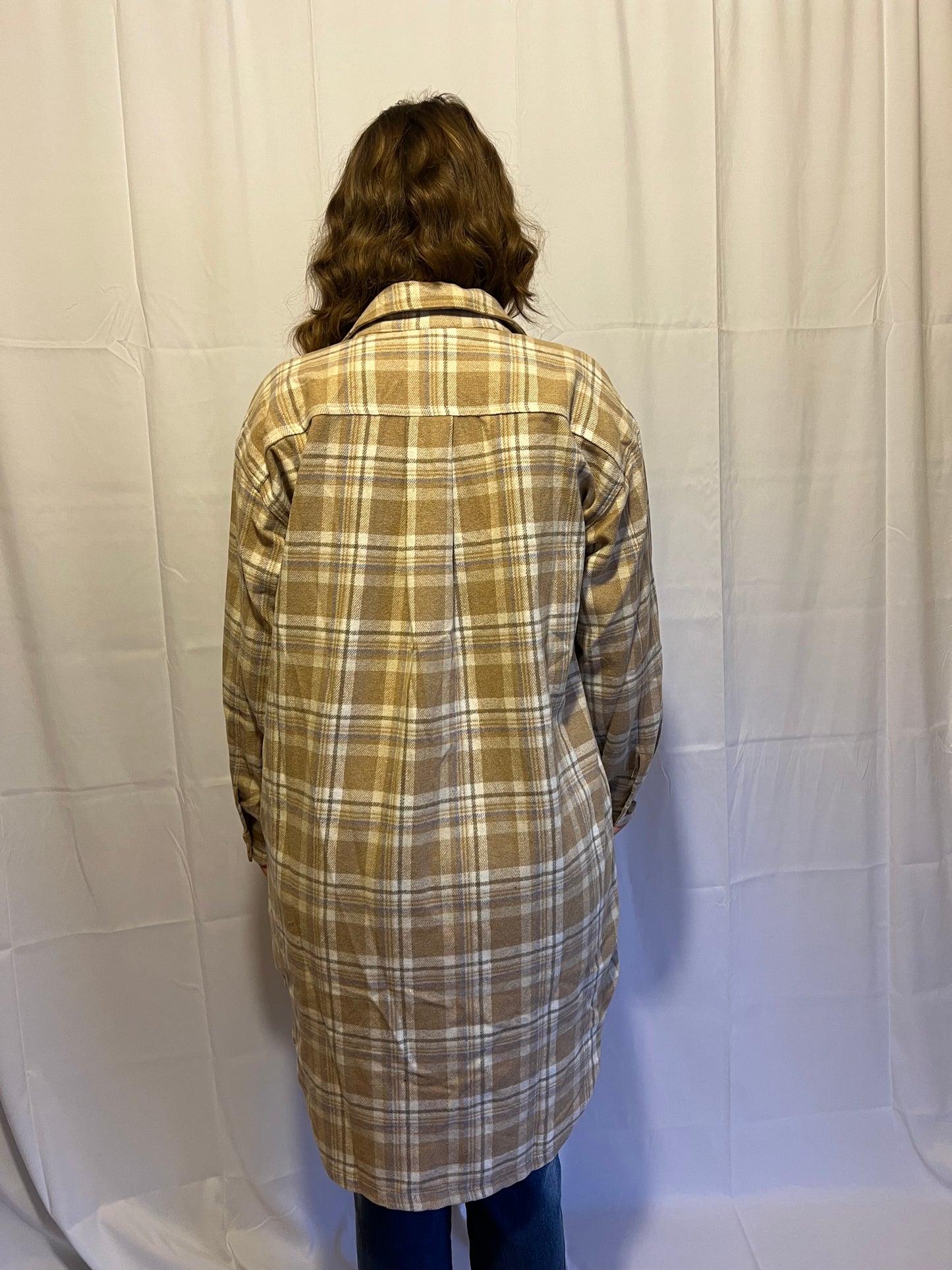 Lea Plaid Long Shacket