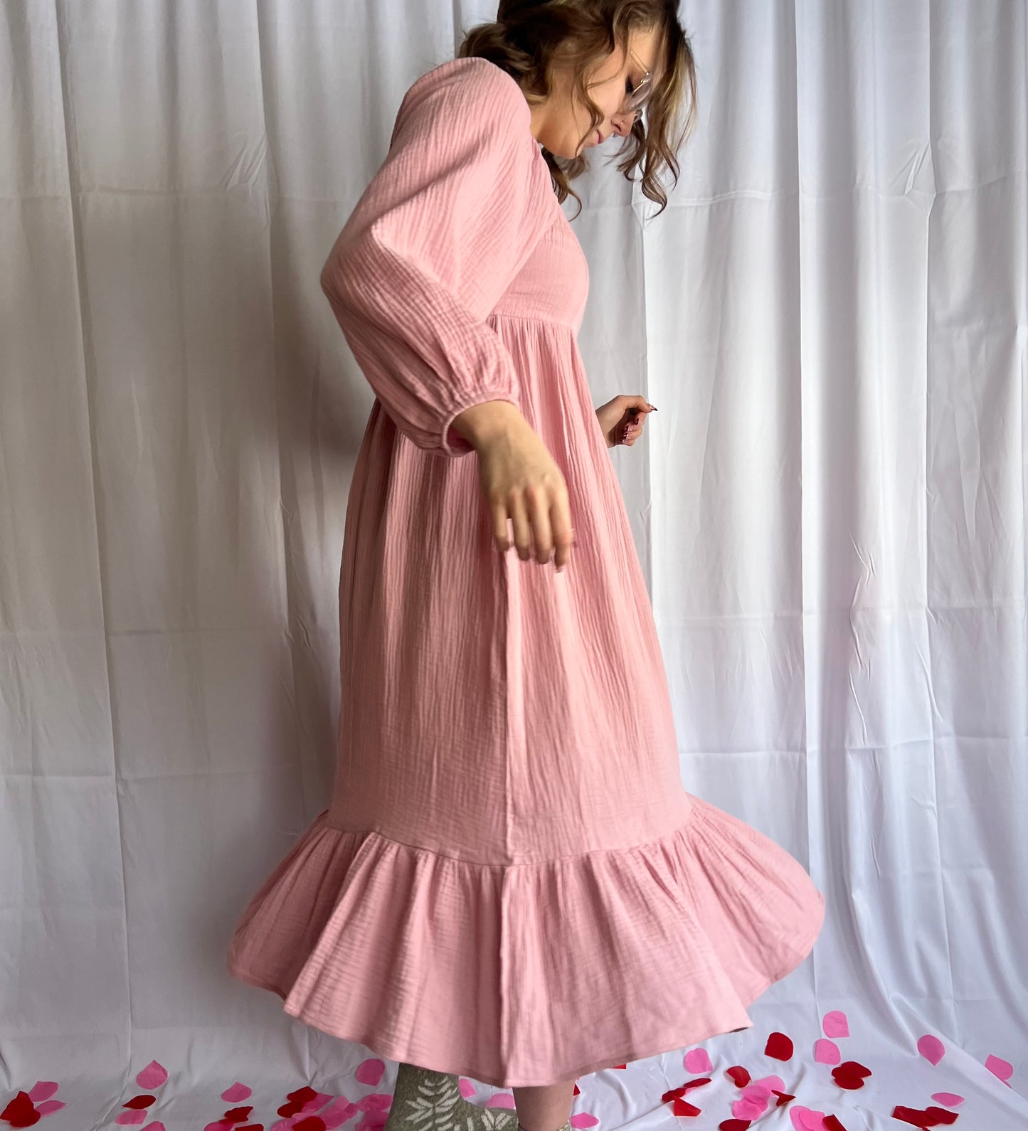 Saraya Pink Midi Dress